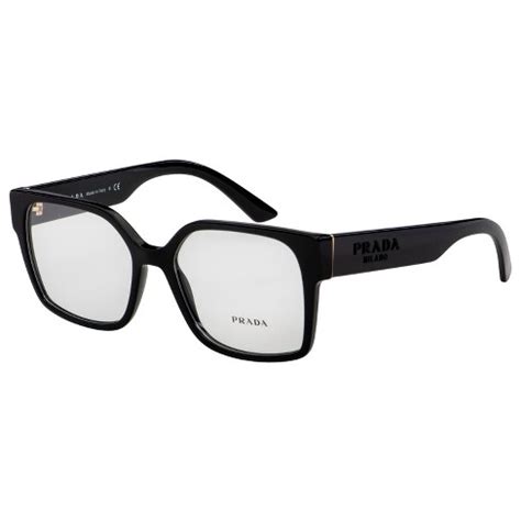 Prada PR 10WV 1AB1O1 Black Plastic Rectangle Eyeglasses 54mm